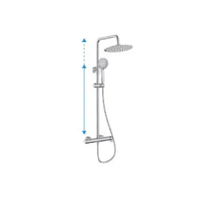 Coloana de dus monocomanda Vega Plus rotunda crome A5A9A6EC00