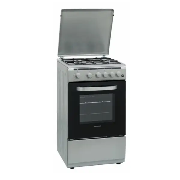 Aragaz argintiu pe gaz Heinner HFSC-V60LITGSL, 50x60 cm