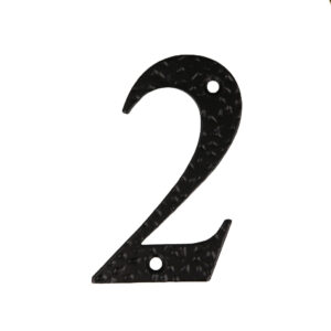 Numar 2 pentru usa 10 cm negru