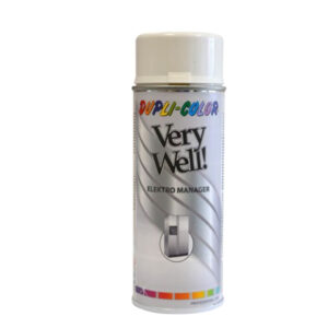 Vopsea spray pentru suprafețe emailate Dupli-Color Very Well Elektro Manager acrilică alb 400ml