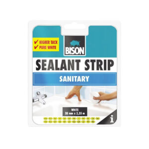 Bandă de etanșare siliconică Bison Sealant Strip, alb, 38mm x 3,35m