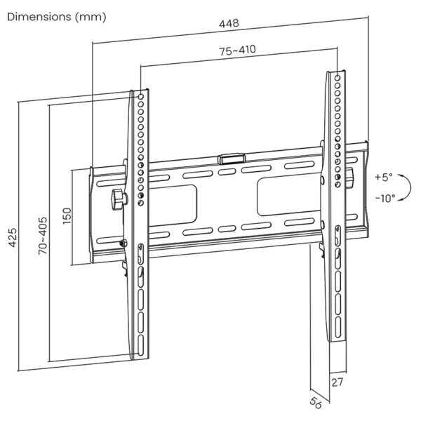 Suport TV LED inclinatie verticala 32 - 55 inch UCH0185 - imagine 7