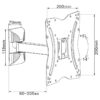 Suport TV pivotare orizontala / verticala 13 - 42 inch UCH0215 - imagine 2
