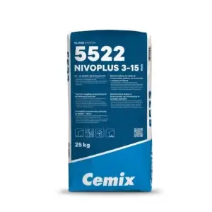 Șapă autonivelantă Cemix 5522 NIVOPLUS 3-15 mm, interior/exterior protejat, 25 Kg
