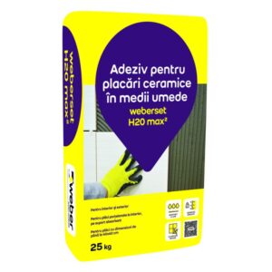 Adeziv pentru placări ceramice pentru interior și exterior Weberset H20 max2 - 25 Kg