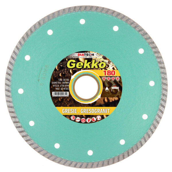 Disc diamantat pentru gresie Gekko180