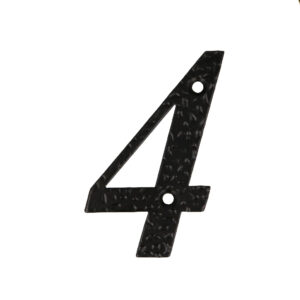 Numar 4 pentru usa 10 cm negru