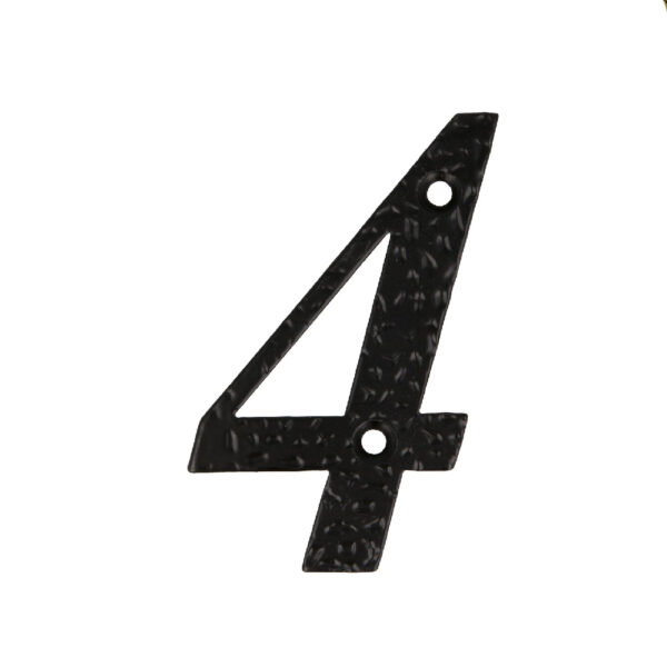 Numar 4 pentru usa 10 cm negru