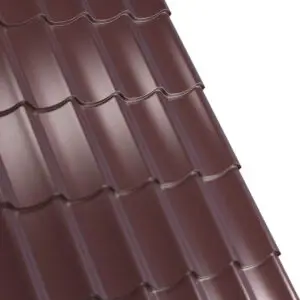 Tigla metalica Aqua 3D Light 0,45 mm grosime 8017 maro lucios