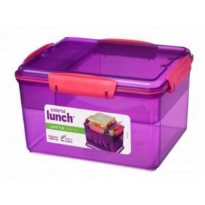 Cutie alimente plastic 4 compartimente Sistema Lunch 2.3L diverse culori