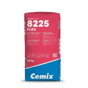 Adeziv flexibil pentru gresie și faianță Cemix 8225 FLEX, interior/exterior, plăci mari, 25 Kg