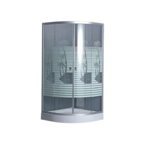 Cabina de dus semirotunda 80x80-12 gri Coco