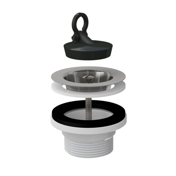 Ventil chiuvetă 6/4" cu sită din oţel inoxidabil DN70