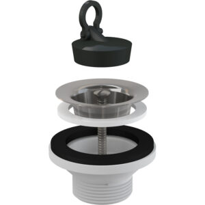 Ventil lavoar 5/4" cu sita din otel inoxidabil DN63