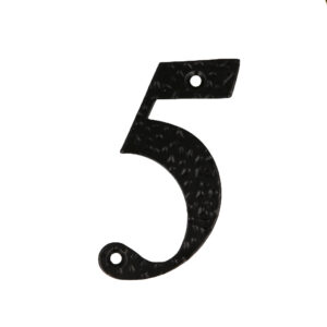 Numar 5 pentru usa 10 cm negru