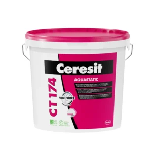 Ceresit CT 174 Aquastatic – Tencuială decorativă siliconico-silicatică, aspect praf de piatră, granulație 1,5 mm, 25 kg