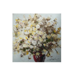 Tablou Geranium alb 60 x 60 cm 218-OPE3108A