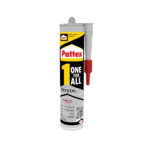 Pattex/Moment One for All Crystal – Adeziv și etanșant ultratransparent Flextec, interior și exterior, 290 g