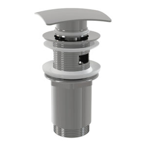 Ventil lavoar Click/Clack 5/4" metalic cu preaplin, dop pătrat