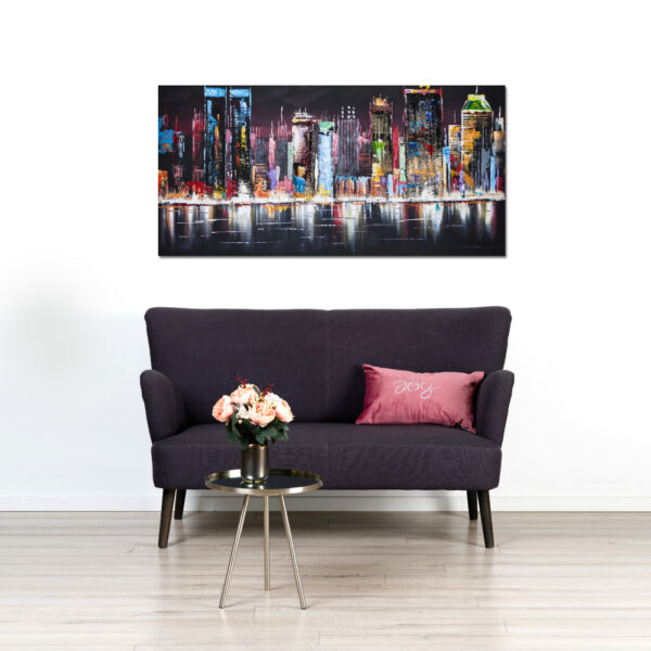 Tablou Night Lights 140x70 cm - imagine 2