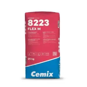 Adeziv flexibil pentru gresie și faianță Cemix 8223 FLEX M, interior/exterior protejat, 25 Kg