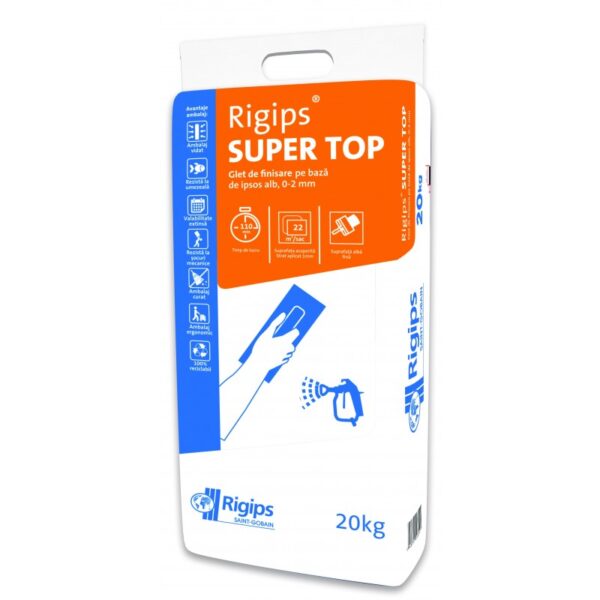 Glet de finisare pentru placi gips-carton Rigips SuperTop - 20 Kg