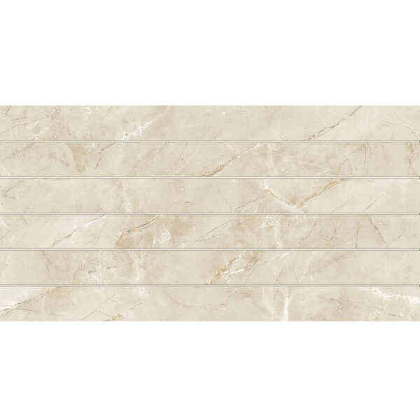 Gresie porțelanată decor Tobaco 60×30 cm, bej benzi