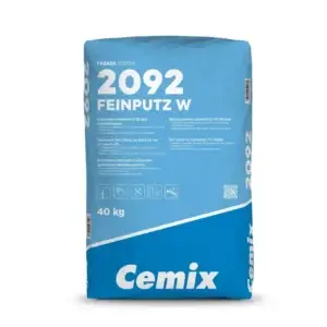 Tinci alb var-ciment Cemix 2092 FEINPUTZ W, mortar de finisare interior/exterior, 40 Kg