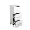 Dulap de baie alb MDF cu 3 sertare - imagine 2