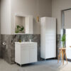 Dulap de baie seria 008-MDF vopsit alb - imagine 2
