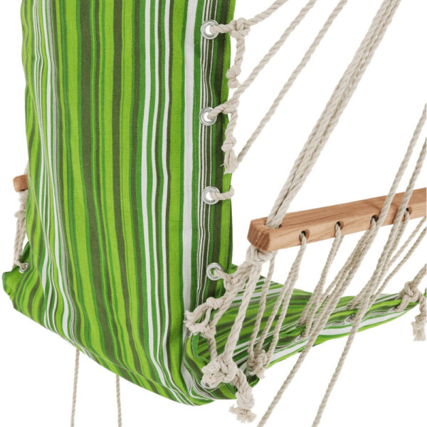 Scaun balansoar suspendabil verde/alb Jambi - imagine 2
