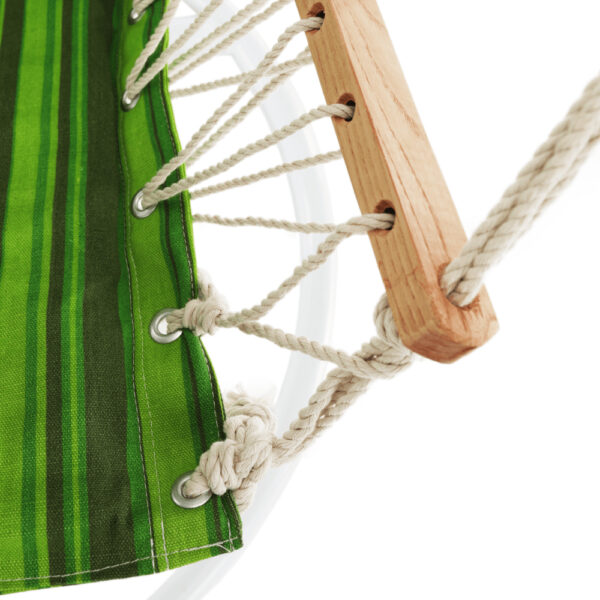 Scaun balansoar suspendabil verde/alb Jambi - imagine 3