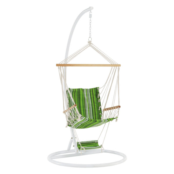 Scaun balansoar suspendabil verde/alb Jambi - imagine 4