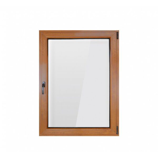Fereastra PVC Bastion cu geam termopan 56x86 cm 5 camere stejar auriu
