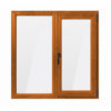 Fereastra PVC Bastion cu geam termopan 116x116 cm 5 camere stejar auriu