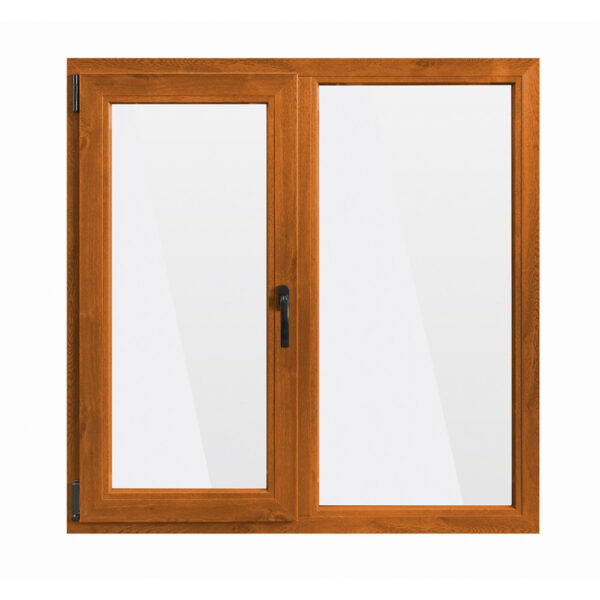 Fereastra PVC Bastion cu geam termopan 116x116 cm 5 camere stejar auriu - imagine 2