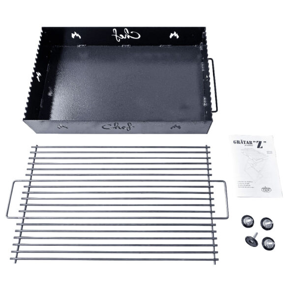 Gratar metalic model Z pe carbuni grosime 2 mm - imagine 3