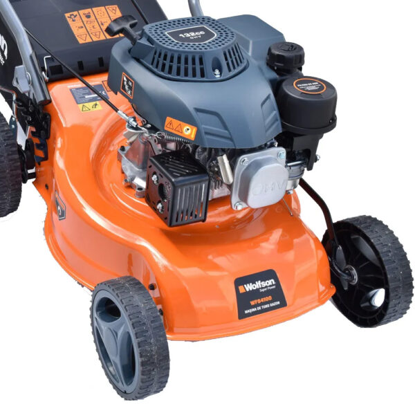 Masina de tuns gazon cu autopropulsie Wolfson 3.5CP benzina latime de lucru 41cm - imagine 5