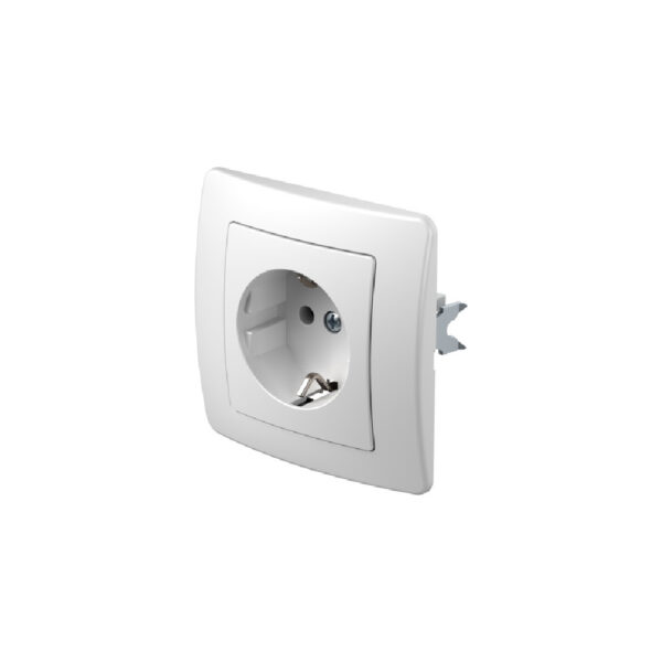 Priza simpla Schuko Ekonomik 1P 16A ST IP20 alb TEM-VE10PW-B - imagine 2