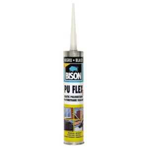 Etanşeizant poliuretanic negru 300ml Bison PU Flex