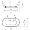 Cada de baie Freestanding Crea oval - imagine 3