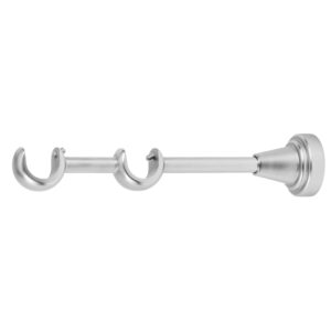 Consolă fier forjat dublă cu suport nichel-satinat 20 mm, 2 buc/set
