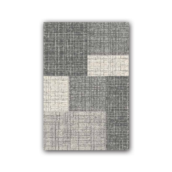 Covor 80 x 150 cm crem / maro / gri Beenom - imagine 2