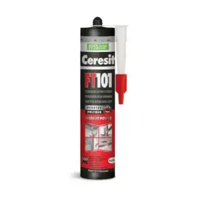 Ceresit FT 101 Instant Tack – Adeziv și etanșant pe bază de polimeri, interior și exterior, gri, 280 ml