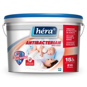 Vopsea lavabilă Hera Antibacterian alb 15 l