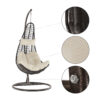 Fotoliu suspendat maro/crem Kalea 2 New - imagine 3