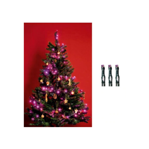 Ghirlandă pentru interior cu 50 led-uri roz - imagine 2