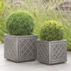 Ghiveci patrat imitatie plumb 32 cm 27 L - imagine 2