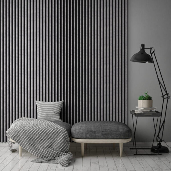 Riflaj / panou Linea slim 3 urban / negru - imagine 2