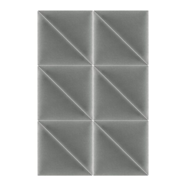 Panou decorativ tapițat Mollis gri 30 x 30 cm, 2 buc/set - imagine 4